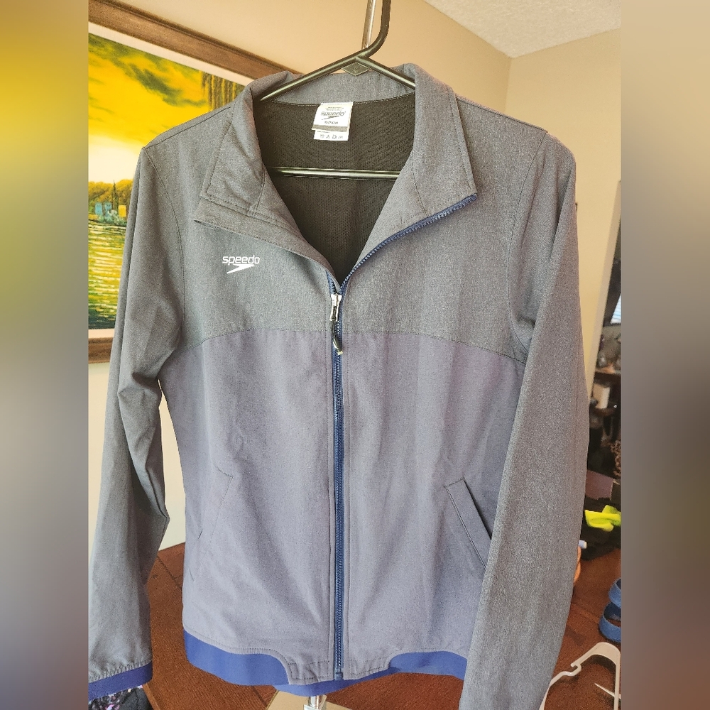 Speedo Gray Sporty Windbreaker Jacket
